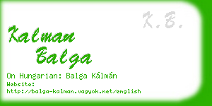 kalman balga business card