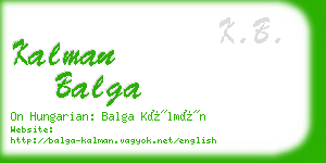 kalman balga business card